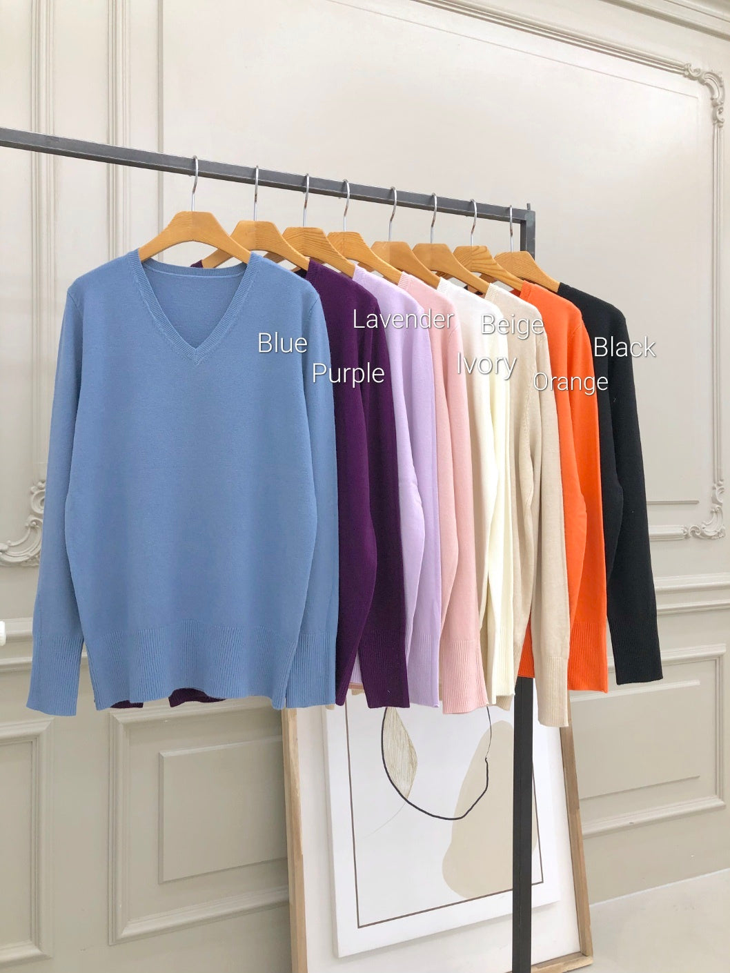 Daily V-Neck Knit Top