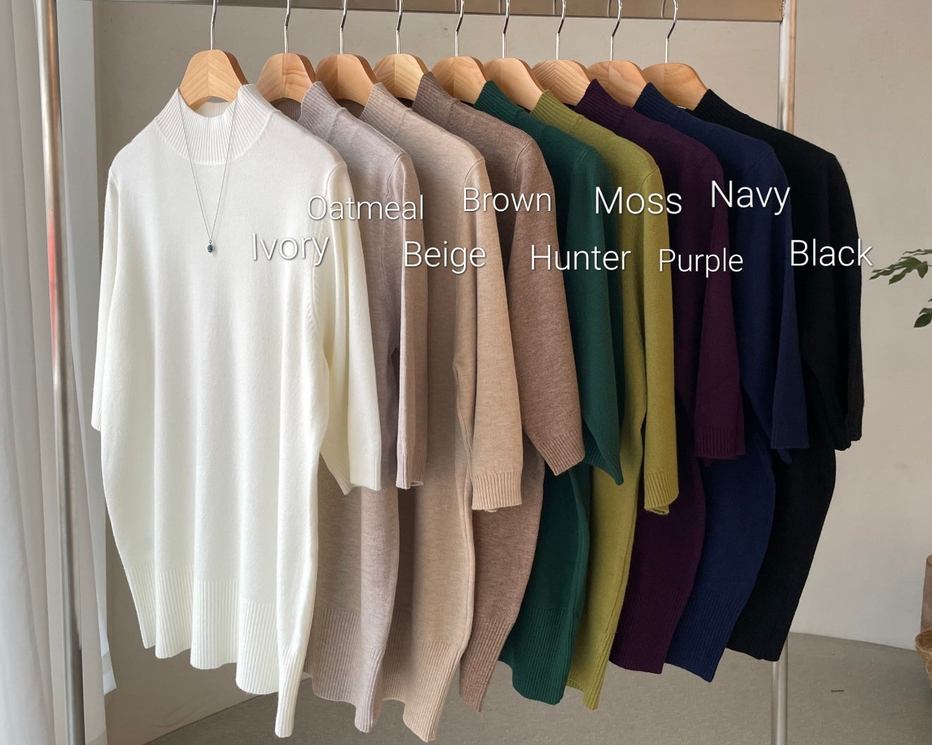 Daily Mock Neck Half SL Top
