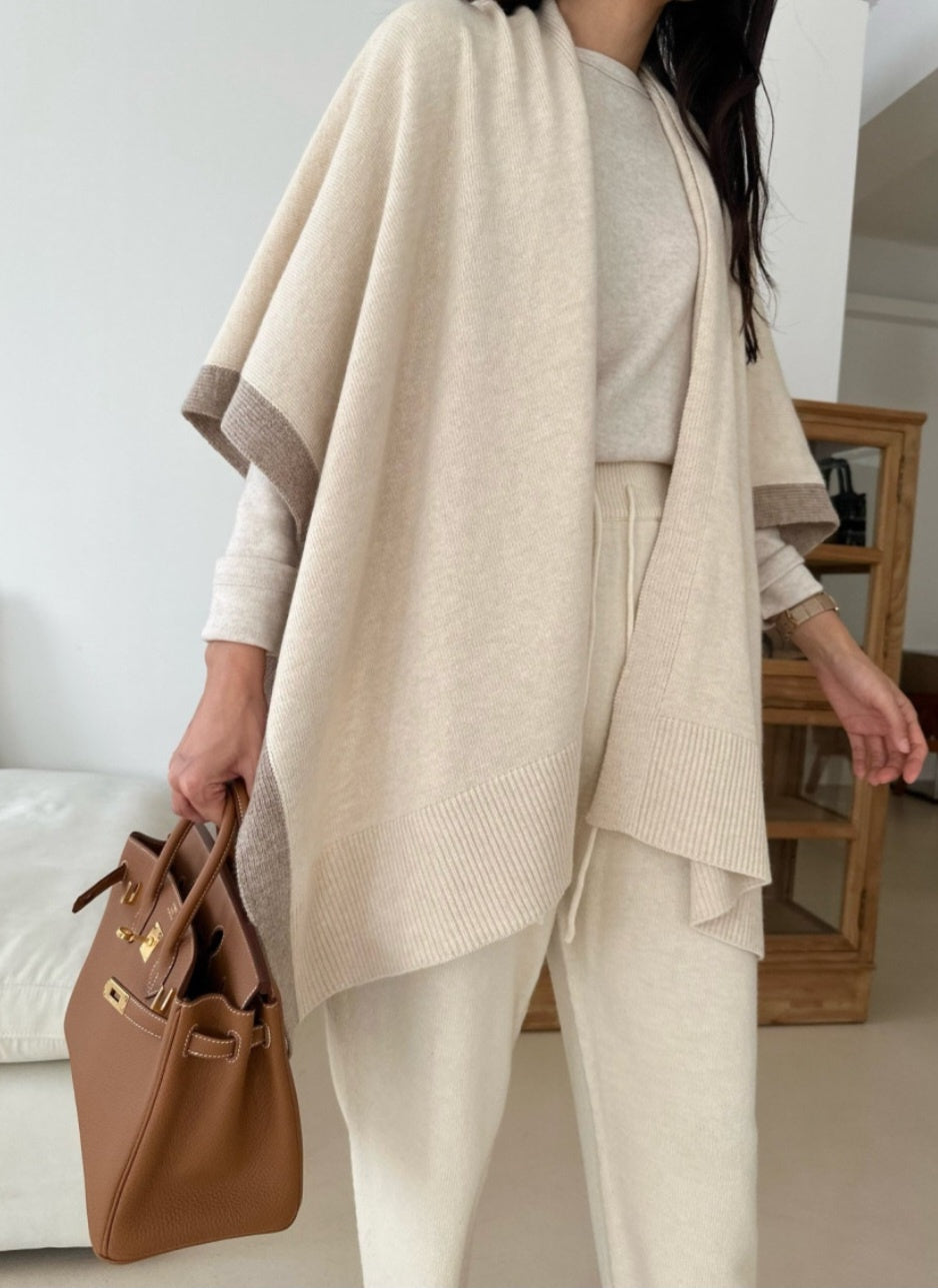 Tresser Wool Cape Cardigan
