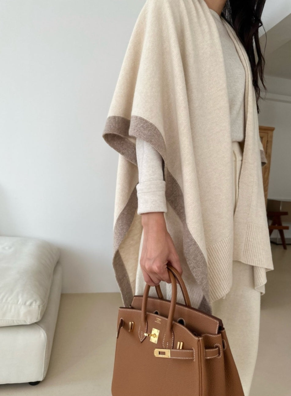 Tresser Wool Cape Cardigan