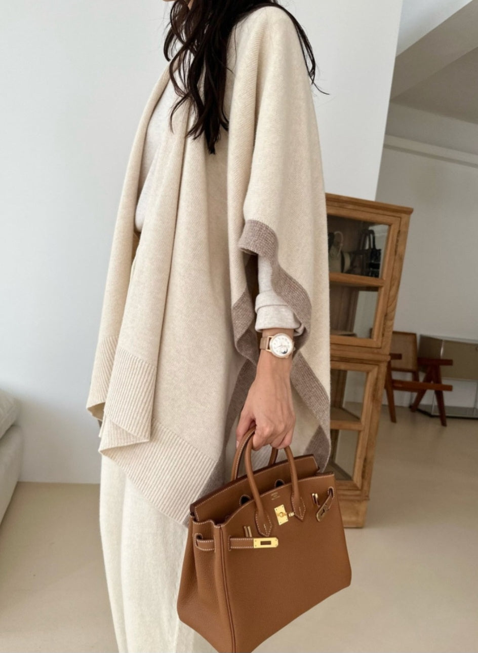 Tresser Wool Cape Cardigan
