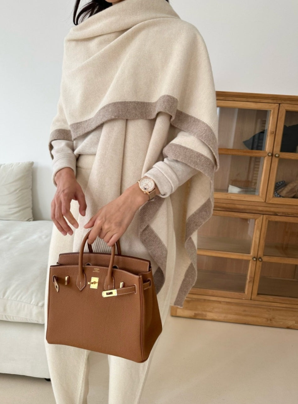 Tresser Wool Cape Cardigan