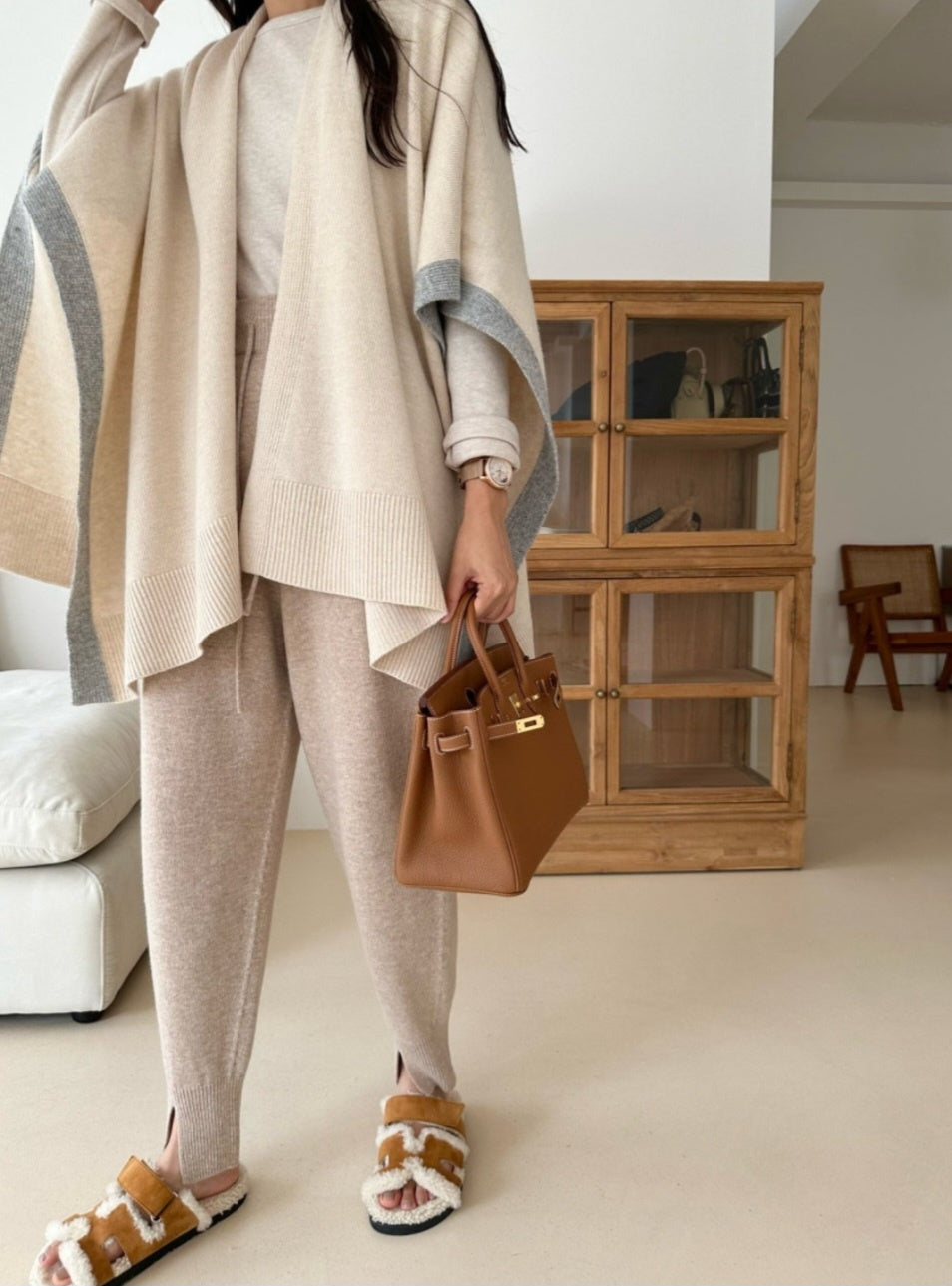 Tresser Wool Cape Cardigan