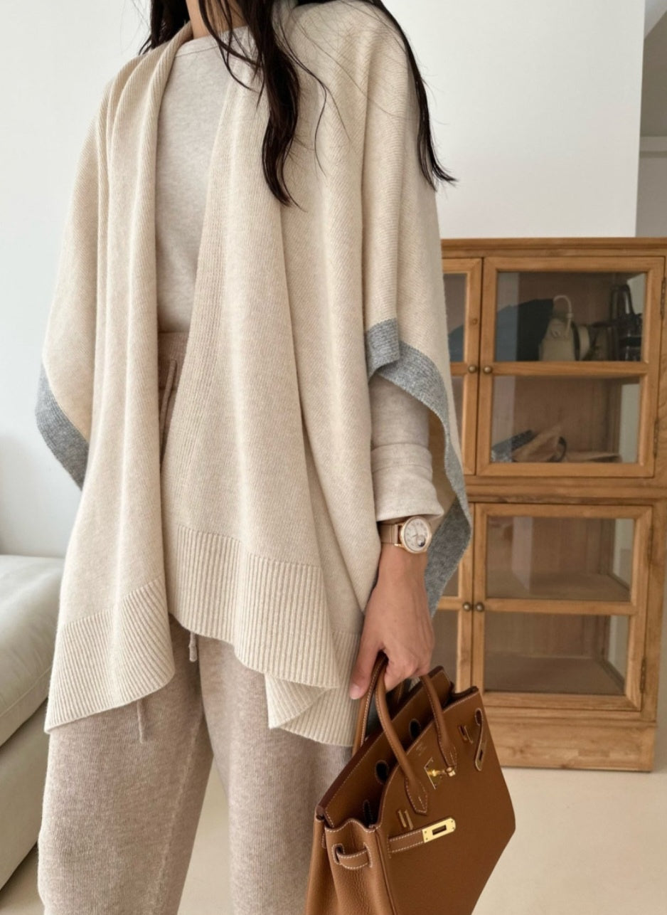 Tresser Wool Cape Cardigan