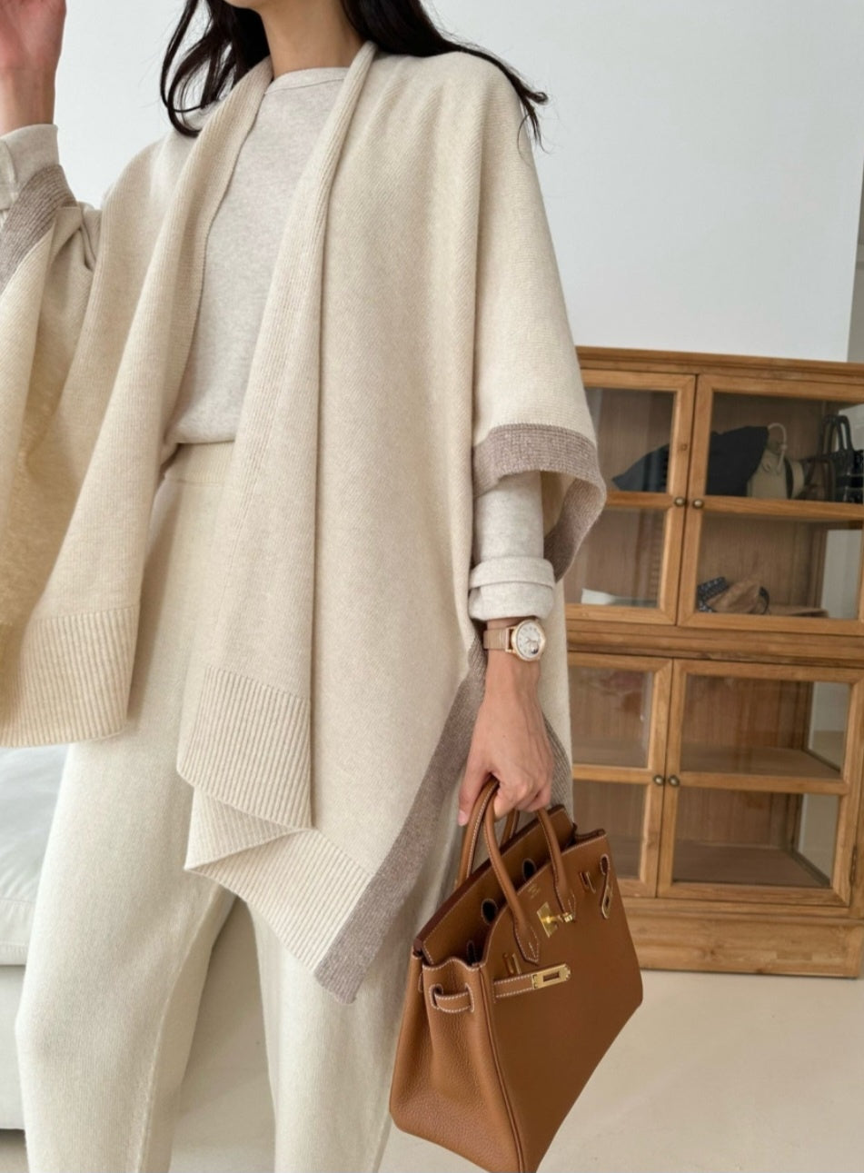 Tresser Wool Cape Cardigan