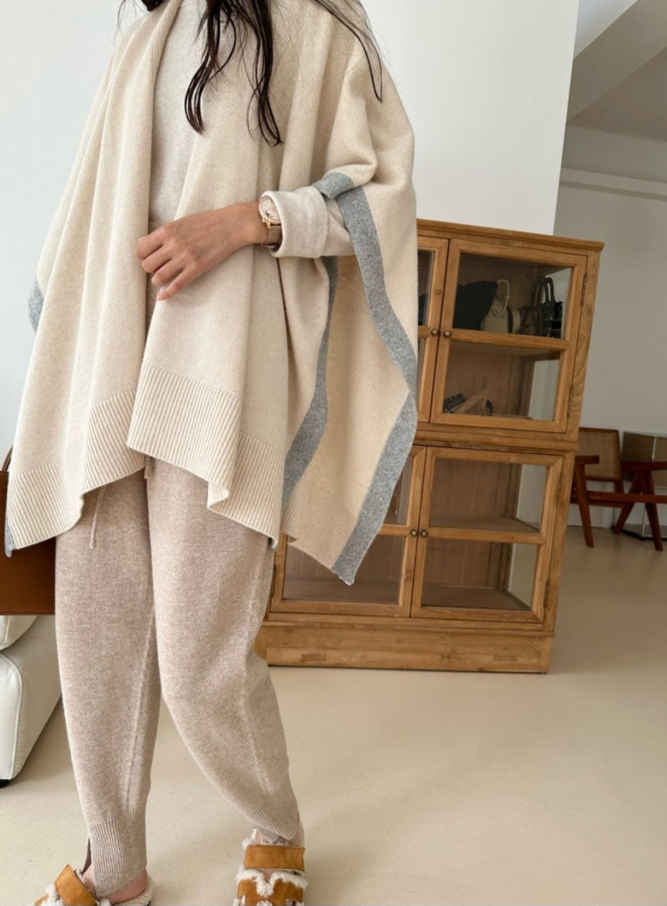 Tresser Wool Cape Cardigan