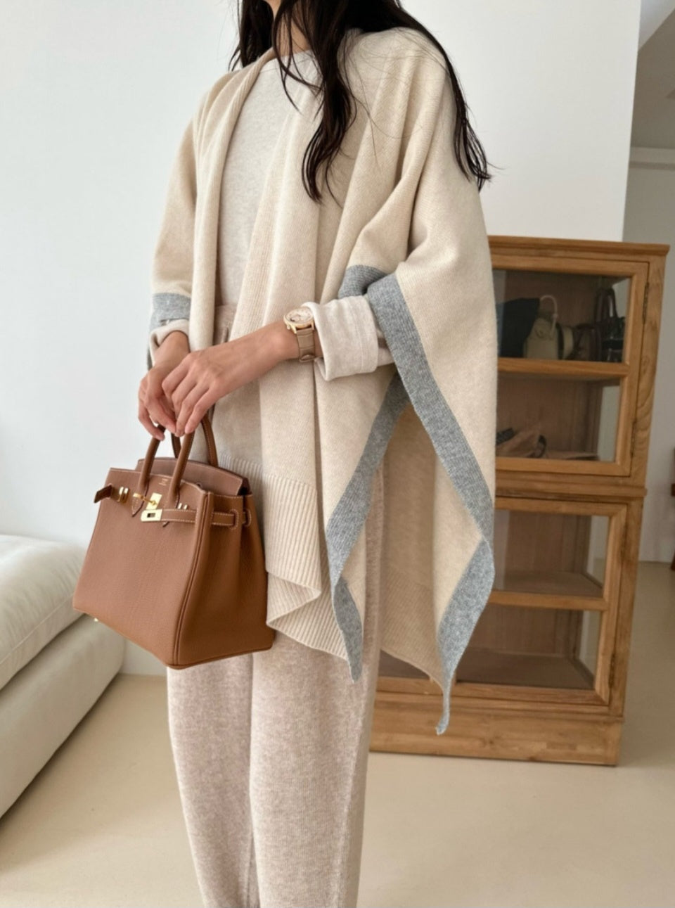 Tresser Wool Cape Cardigan
