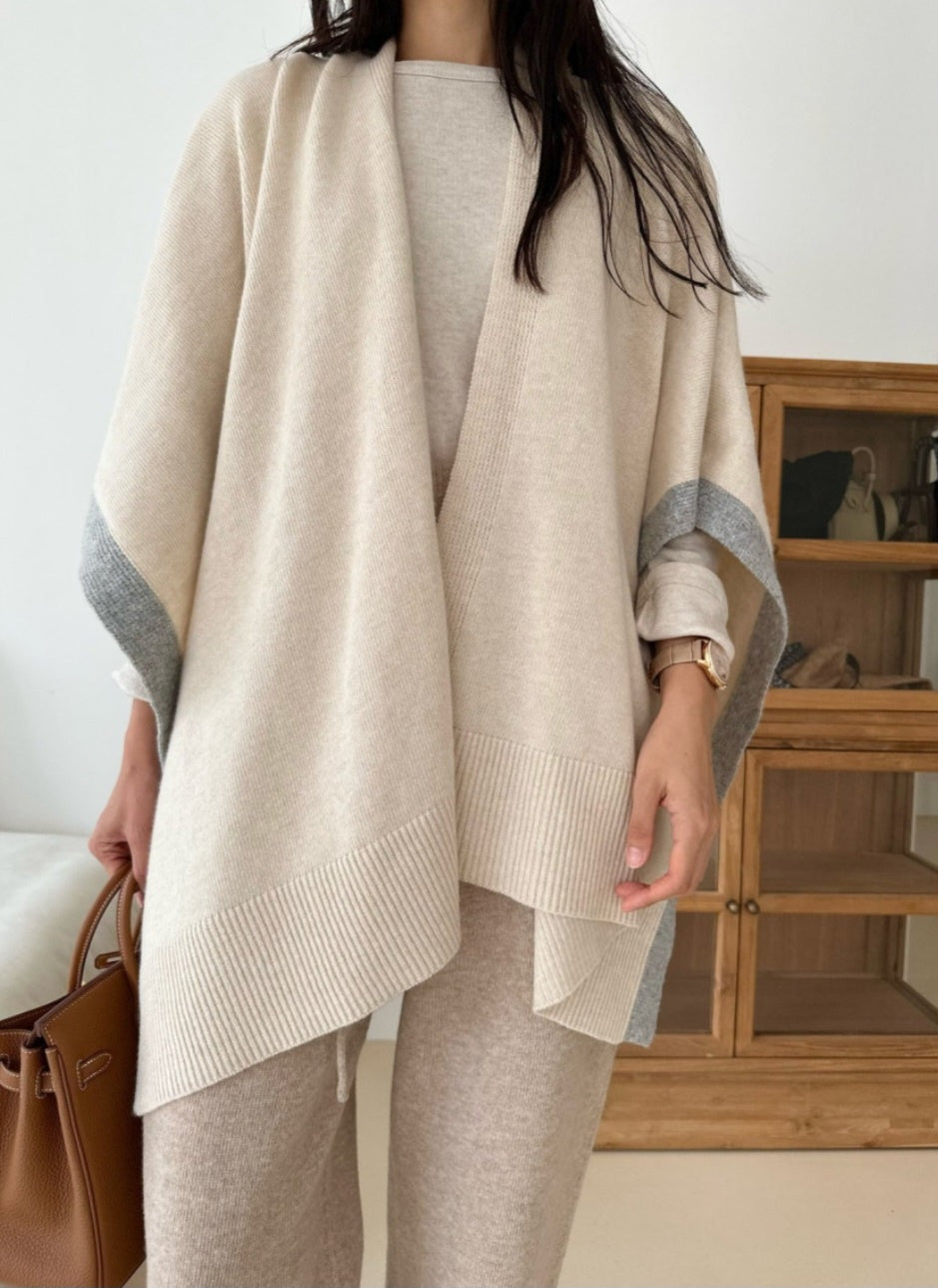 Tresser Wool Cape Cardigan