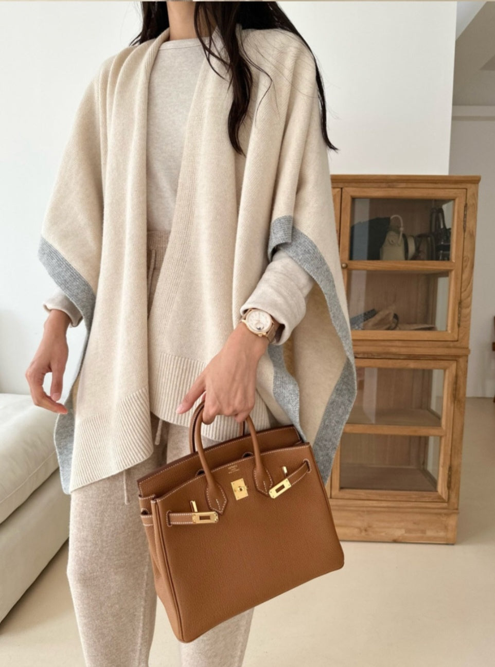 Tresser Wool Cape Cardigan
