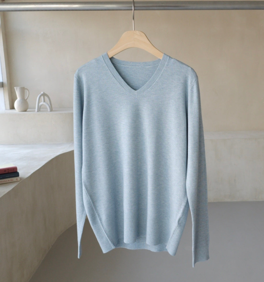 Daily V-Neck Knit Top