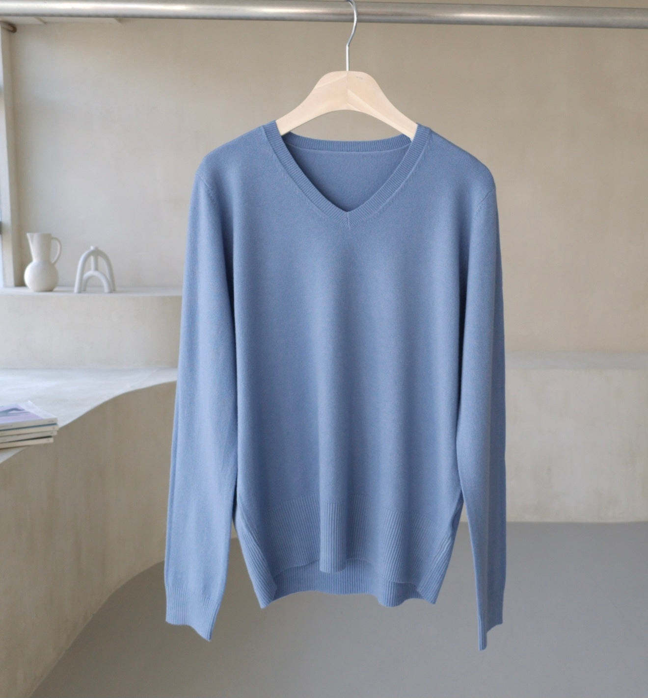 Daily V-Neck Knit Top