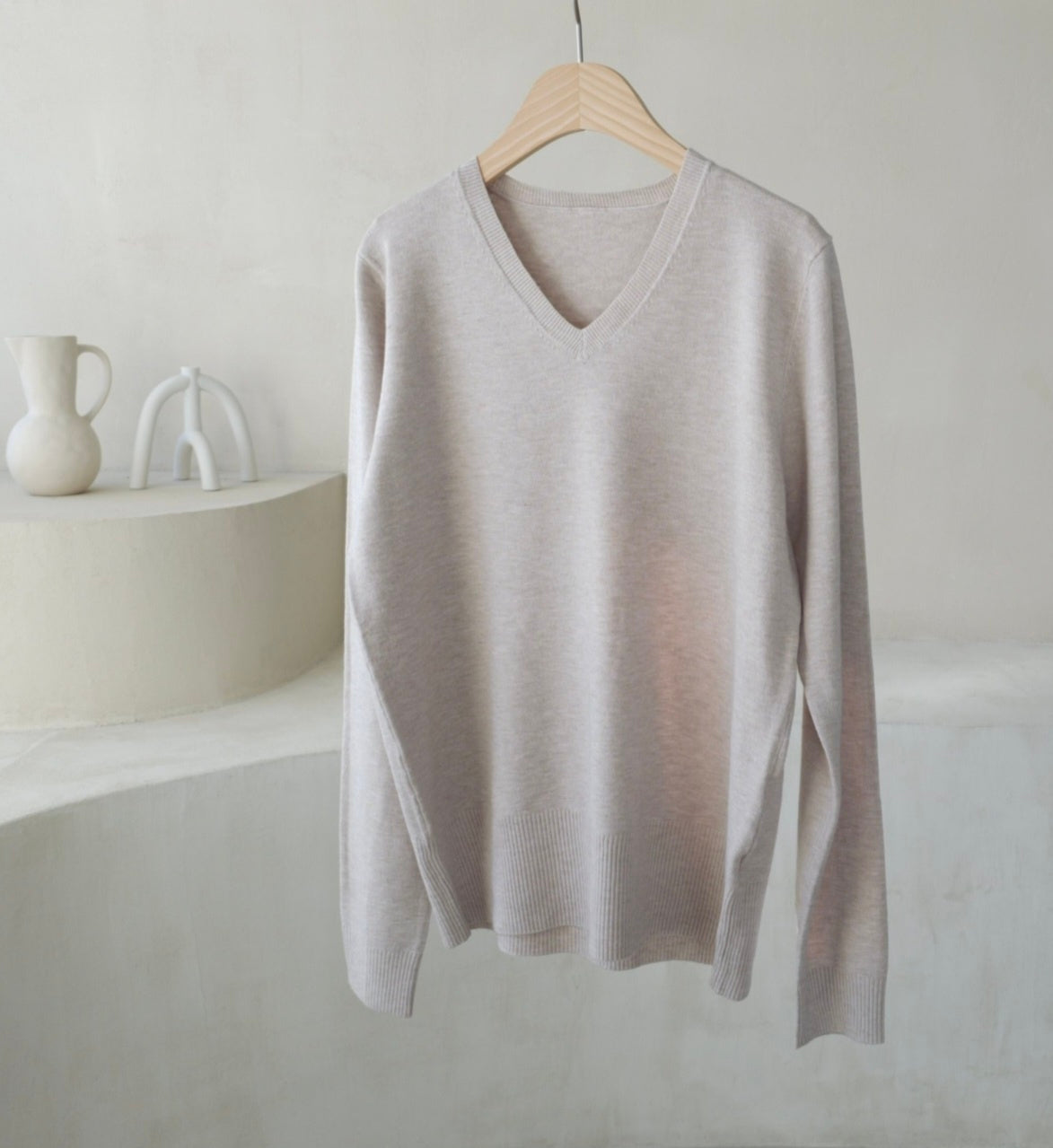 Daily V-Neck Knit Top