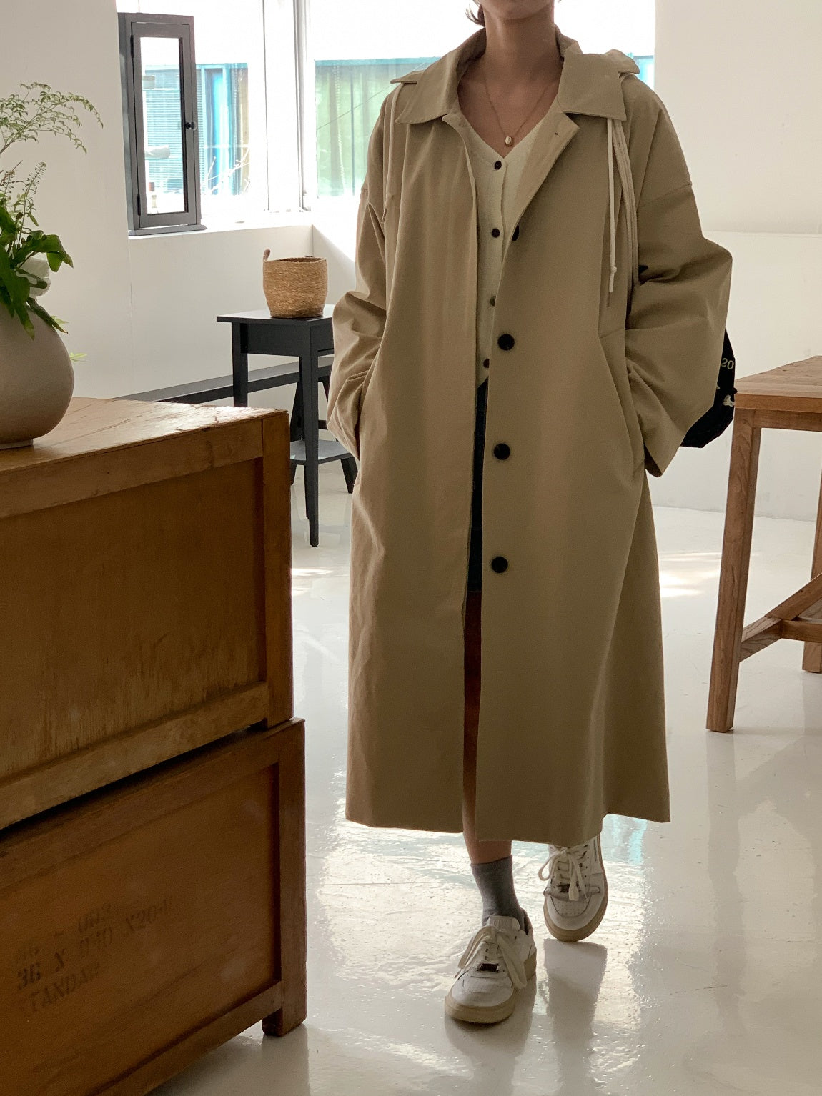 Bailey Oversized Long Trench Coat