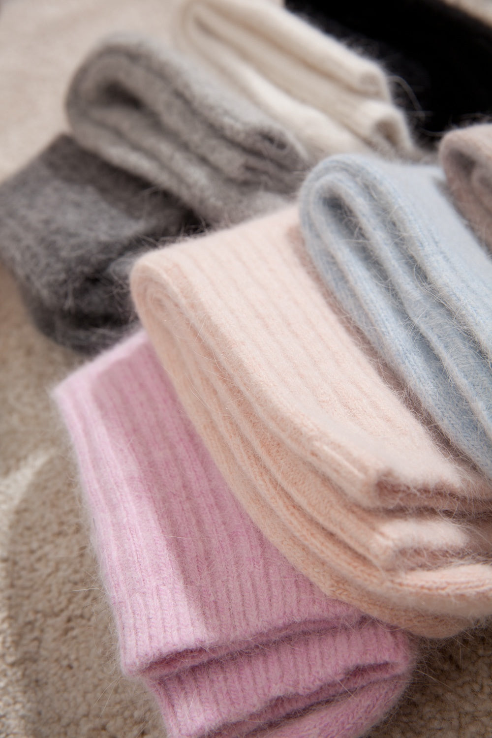 Angora Ribbed Socks