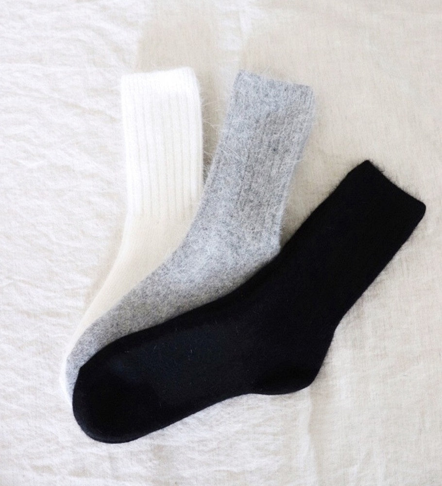 Angora Ribbed Socks