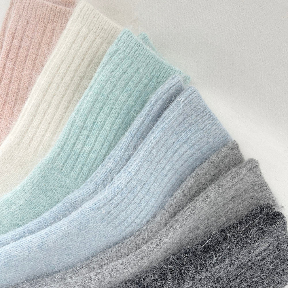 Angora Ribbed Socks