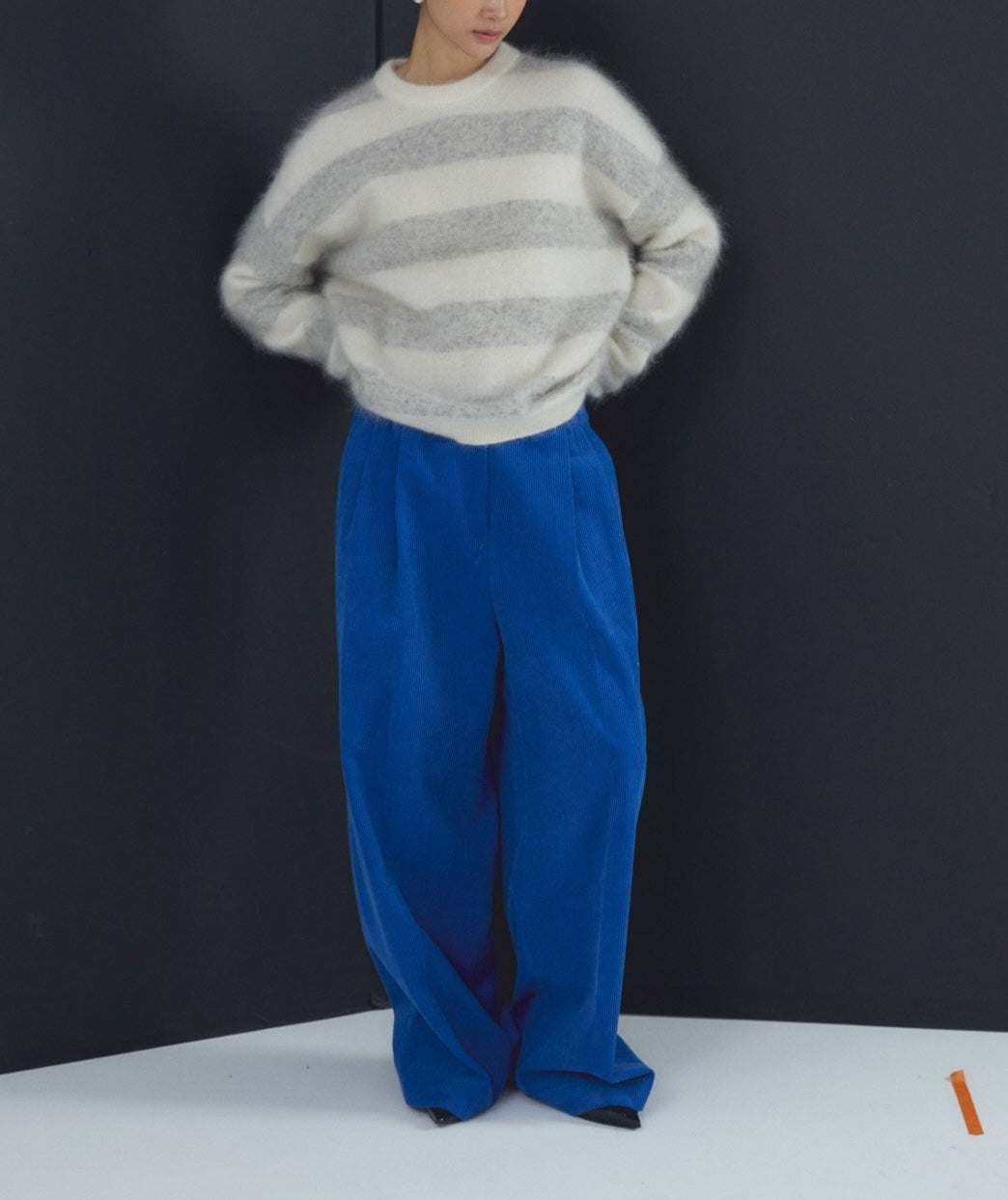 Corduroy Pleated Banding Pants