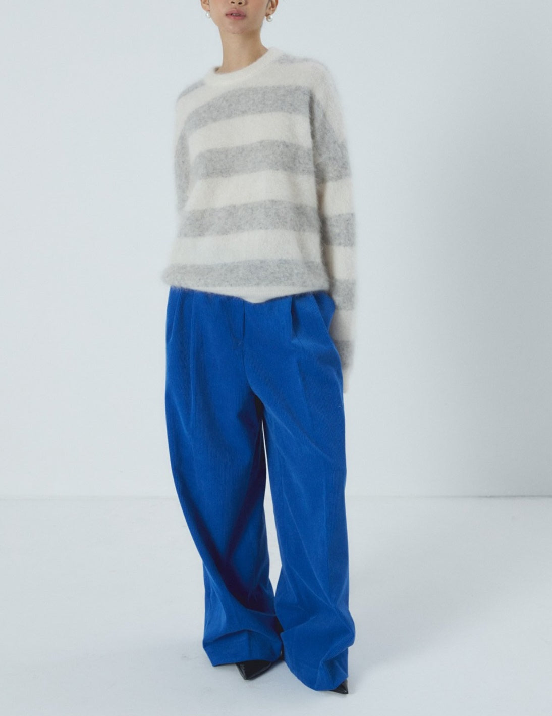 Corduroy Pleated Banding Pants