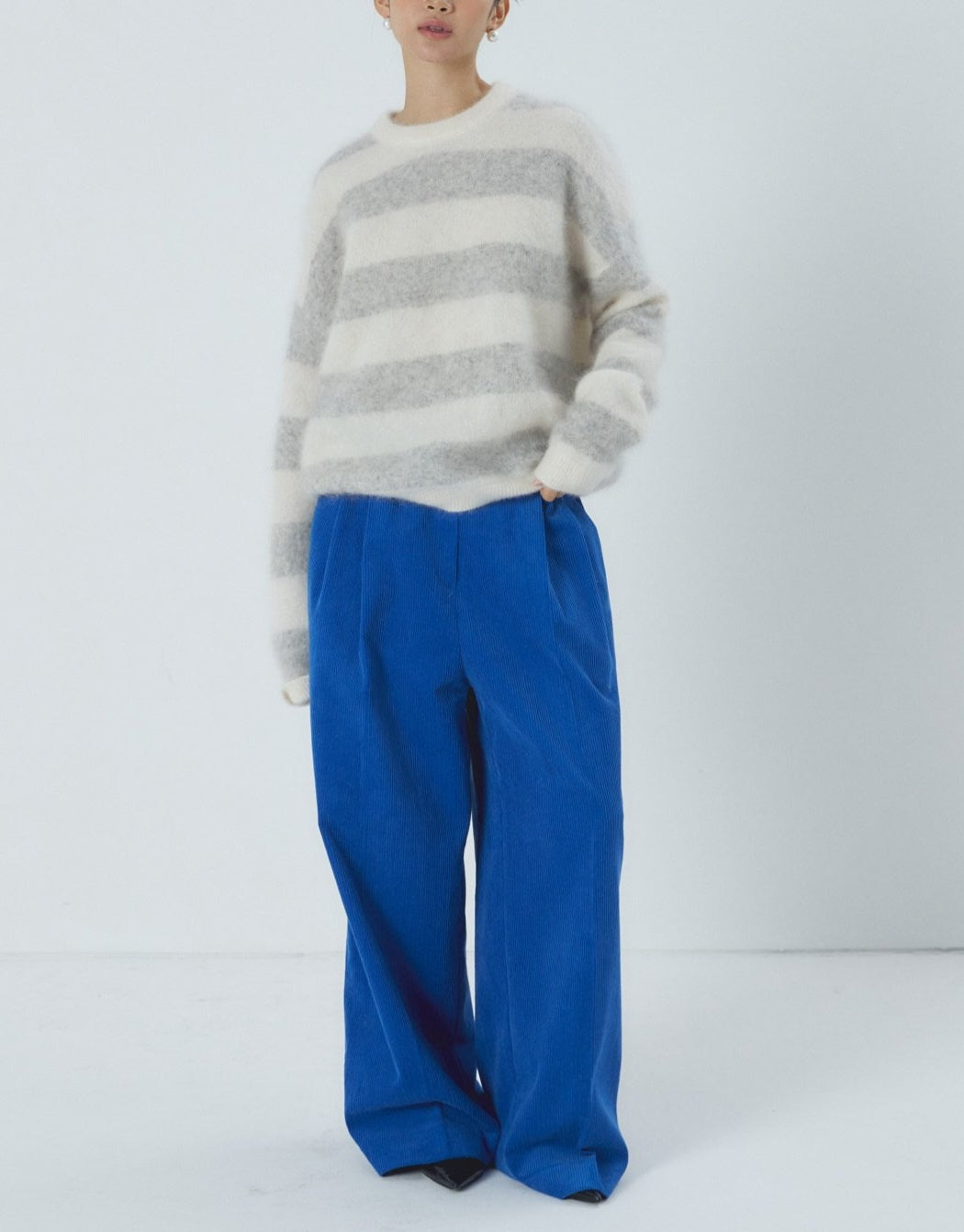 Corduroy Pleated Banding Pants