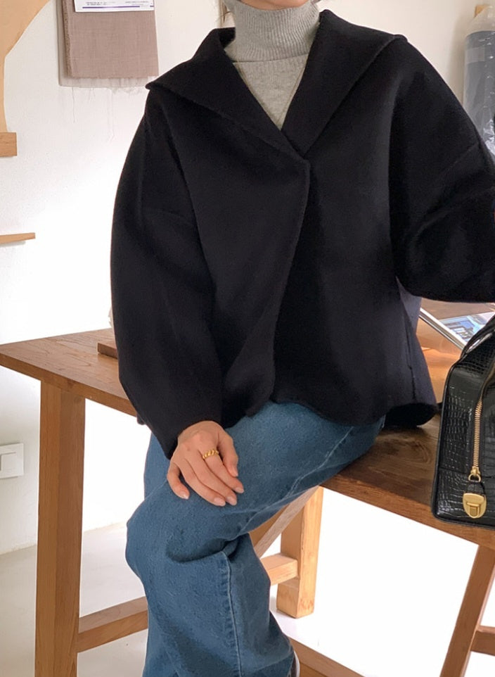 Wool 100% Handmade Hooded Coat