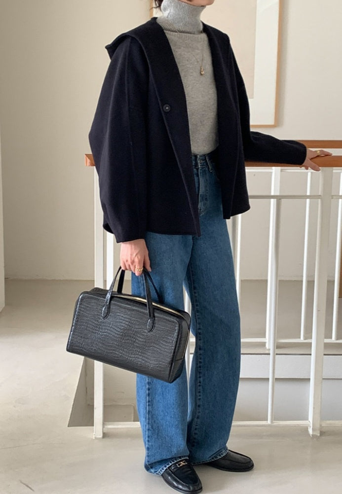 Wool 100% Handmade Hooded Coat