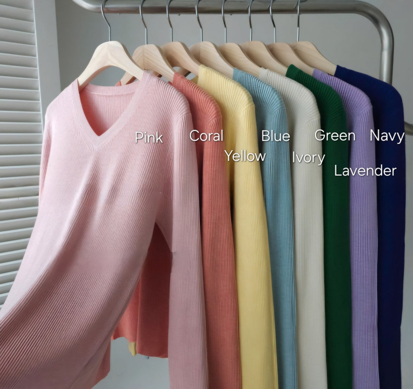 Extra Soft Spring V-Neck Ribbed Knit