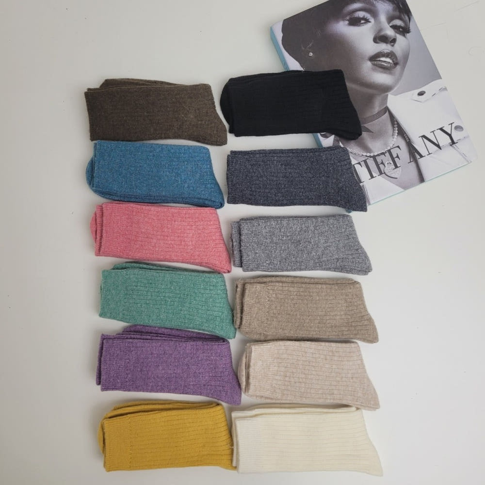 Vivid Cashmere Wool Blend Soft Socks
