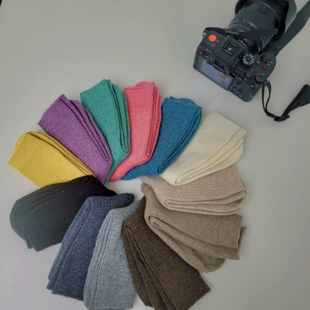 Vivid Cashmere Wool Blend Soft Socks