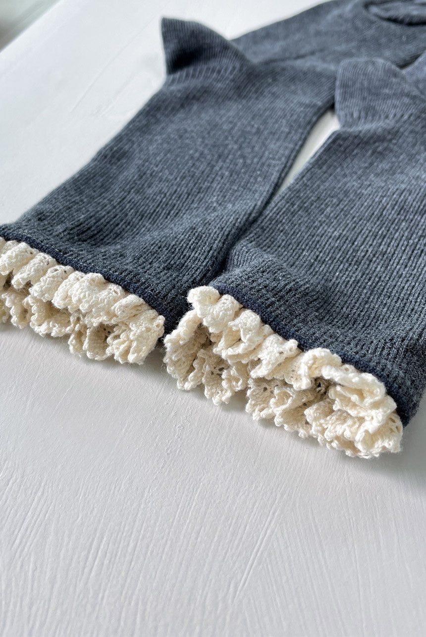 Bohemian Crochet Lace Ribbed Socks (Vivid Colors)