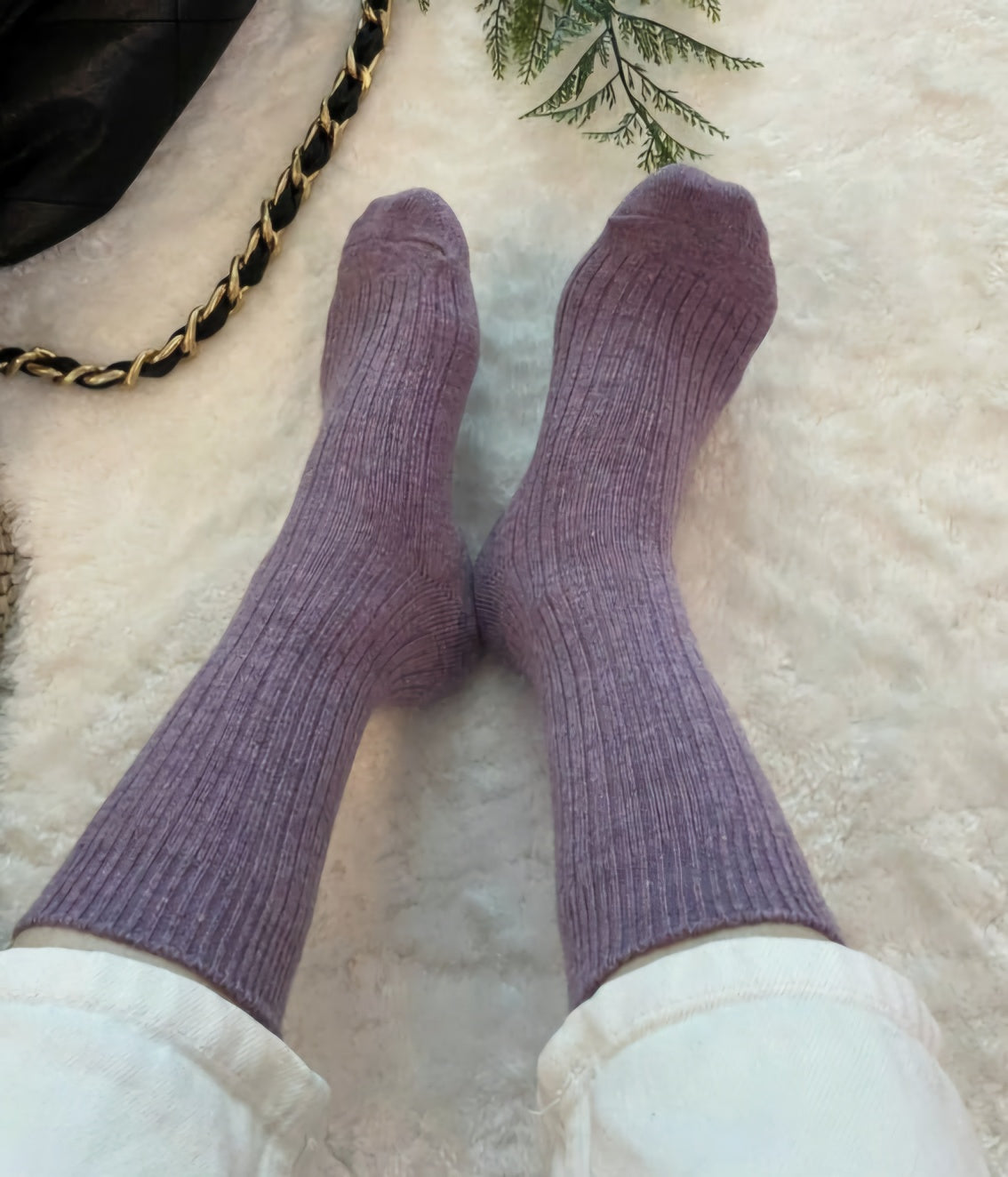 Vivid Cashmere Wool Blend Soft Socks