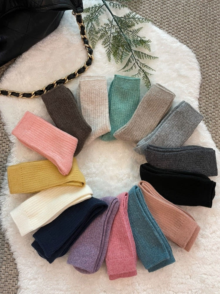 Vivid Cashmere Wool Blend Soft Socks