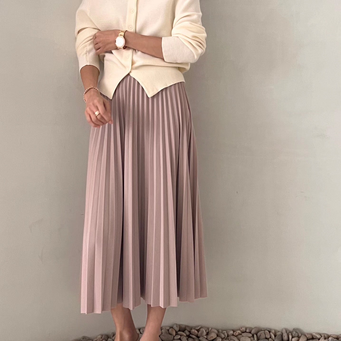 Stella Pleated Long Skirt