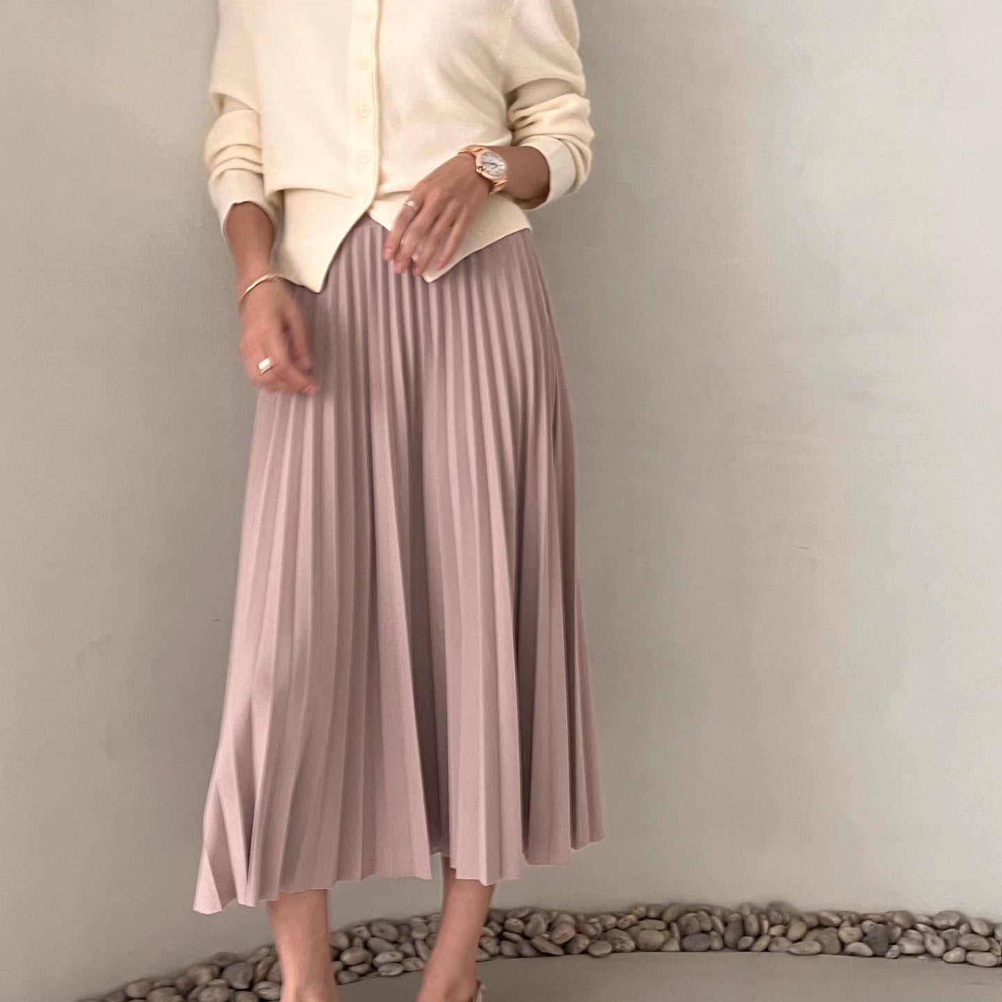 Stella Pleated Long Skirt