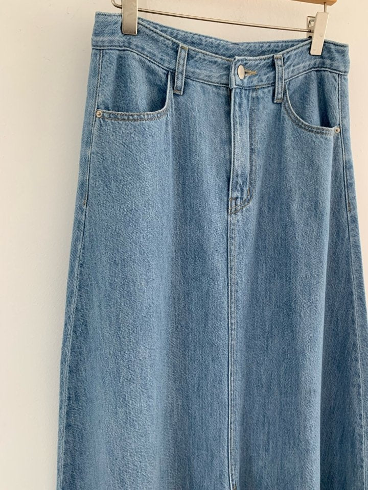 Clara Long Denim Skirt