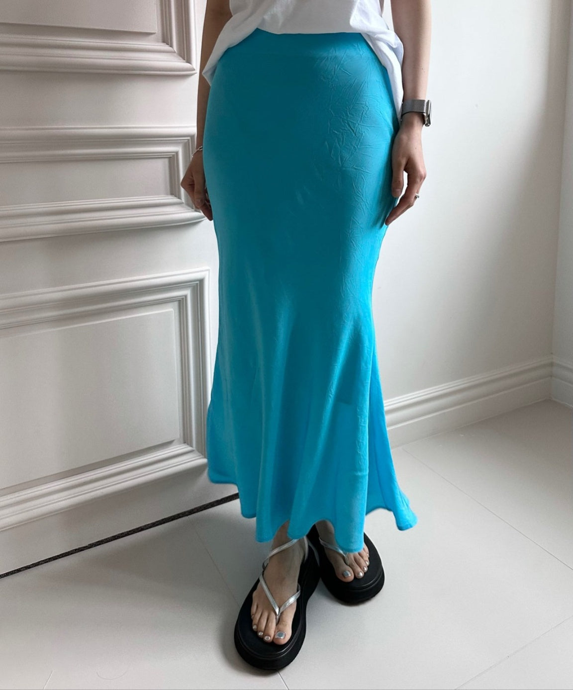 Lala Satin Long Skirt