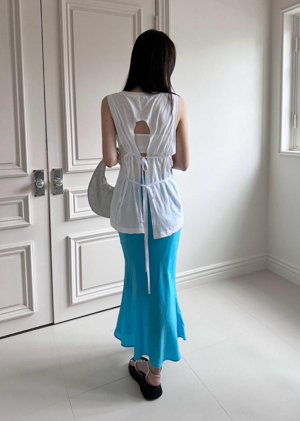 Lala Satin Long Skirt