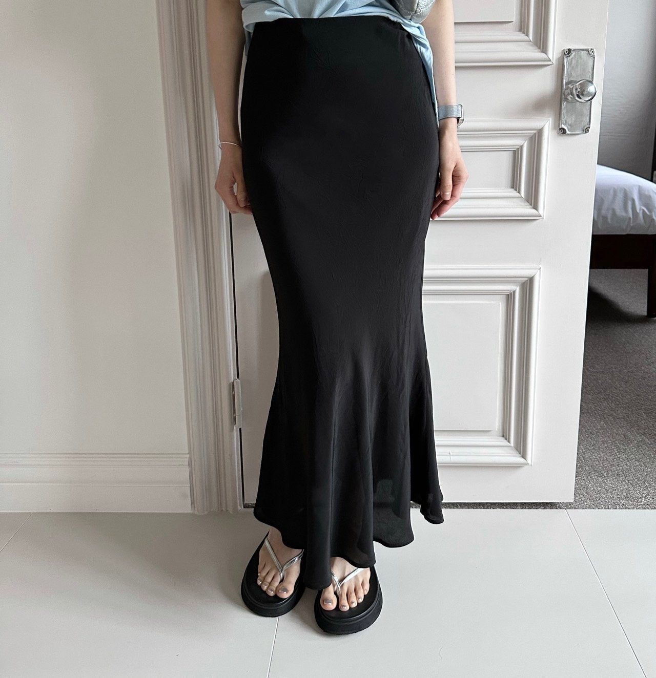 Lala Satin Long Skirt