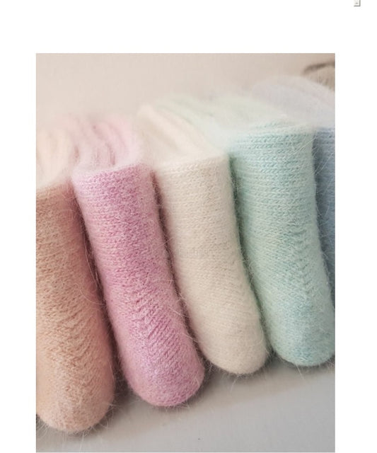 Angora Ribbed Socks