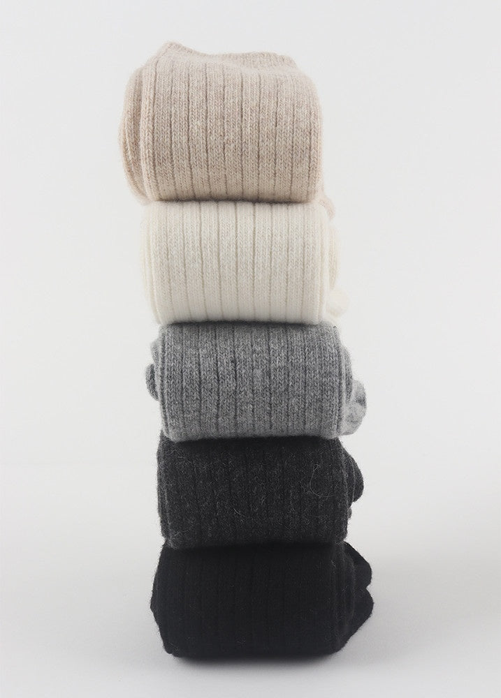 Wool Cashmere Ribbed Socks