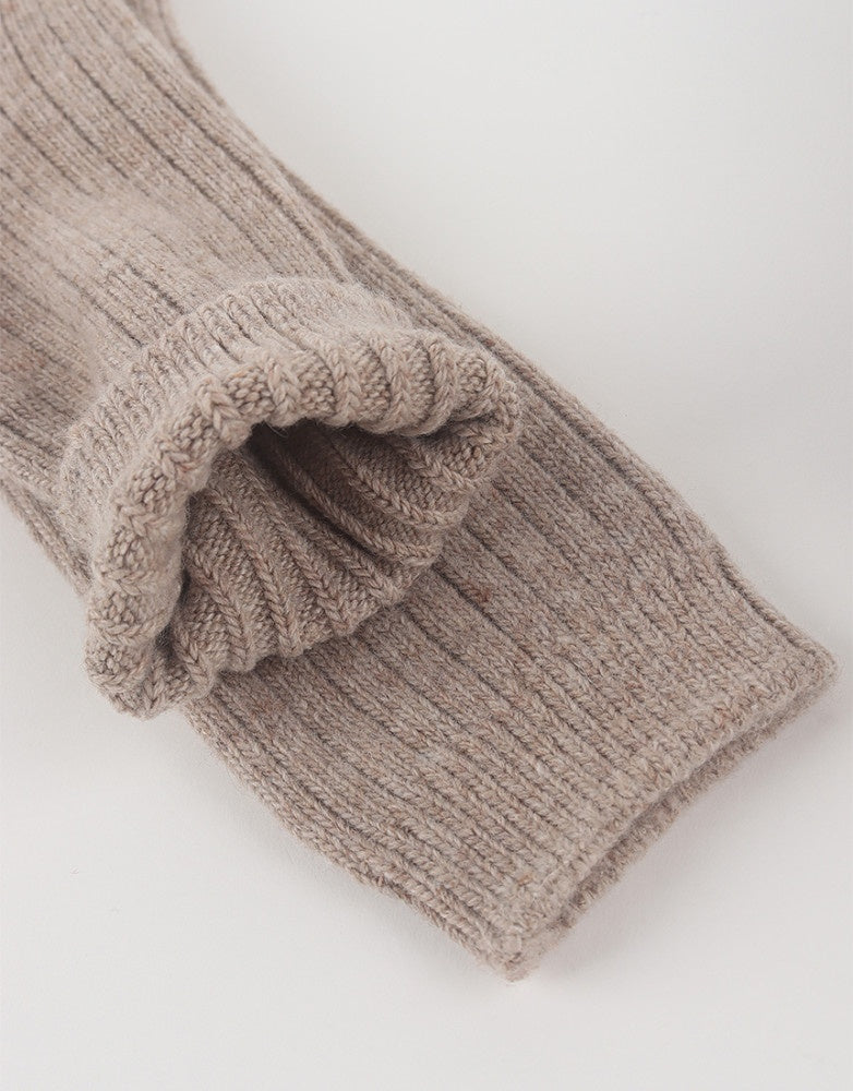 Wool Cashmere Ribbed Socks