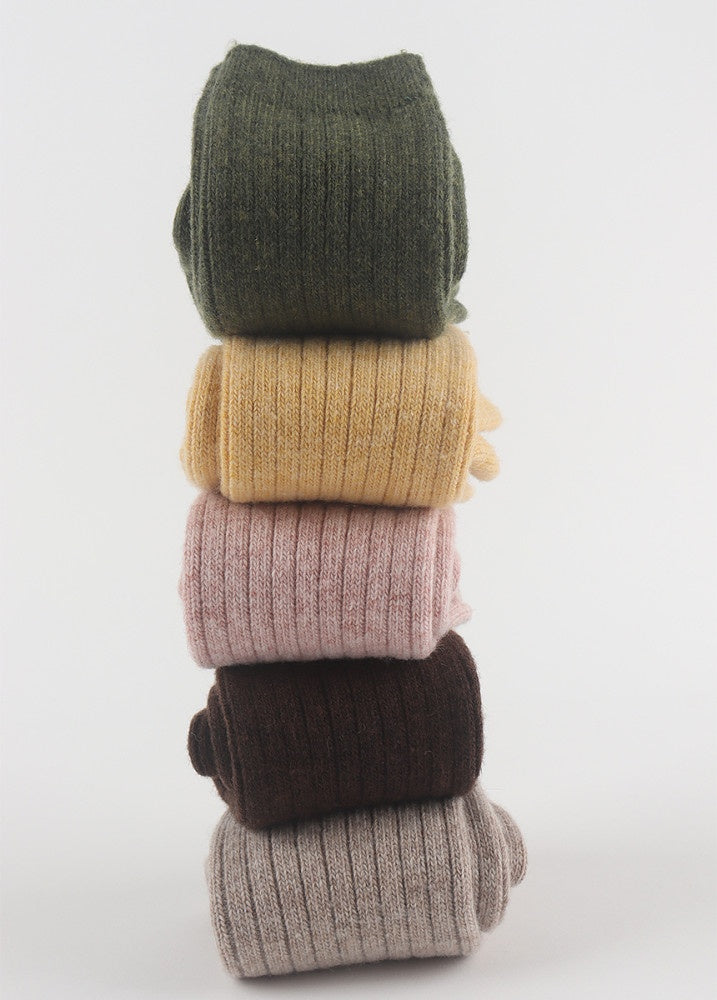 Wool Cashmere Ribbed Socks