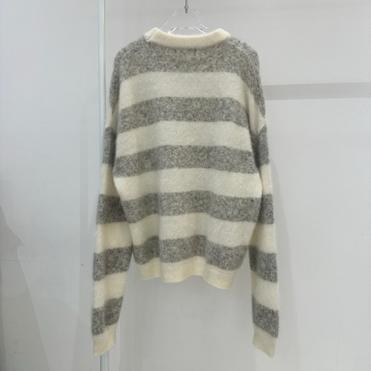 Mohair Stripe Knit Sweater