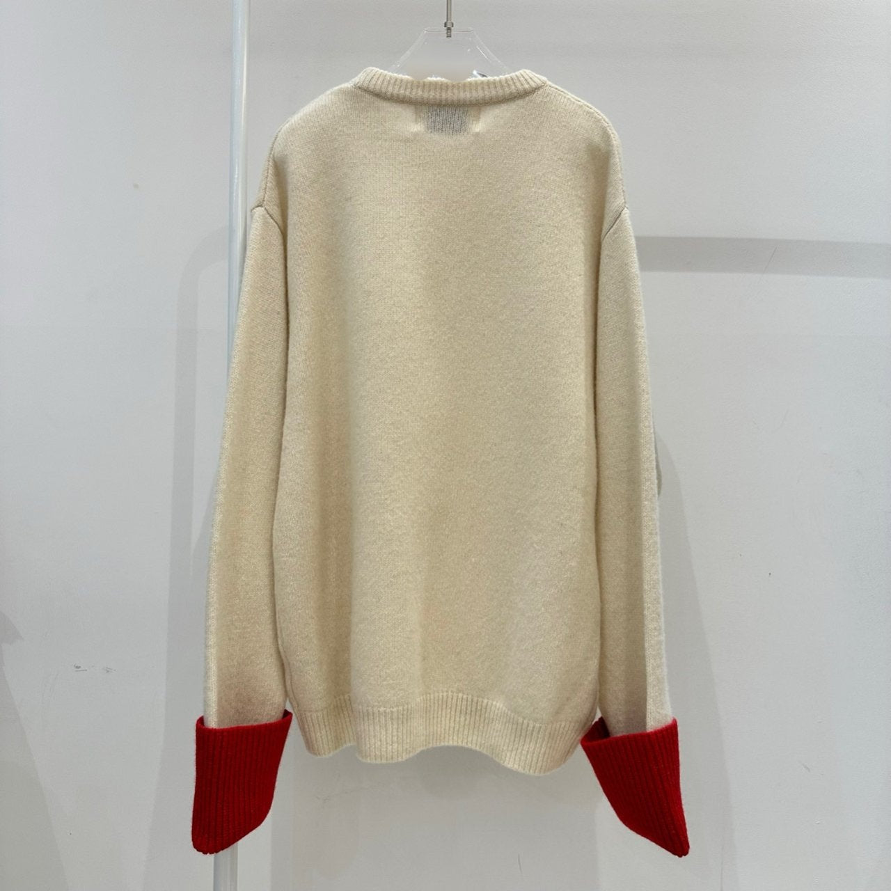 Wool Knit with Contrast Sleeves