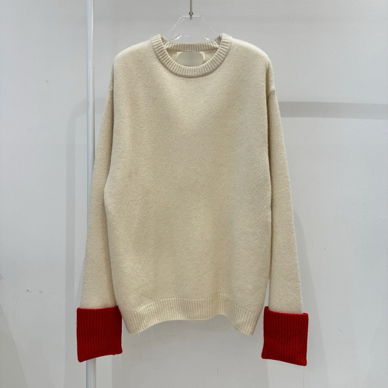 Wool Knit with Contrast Sleeves