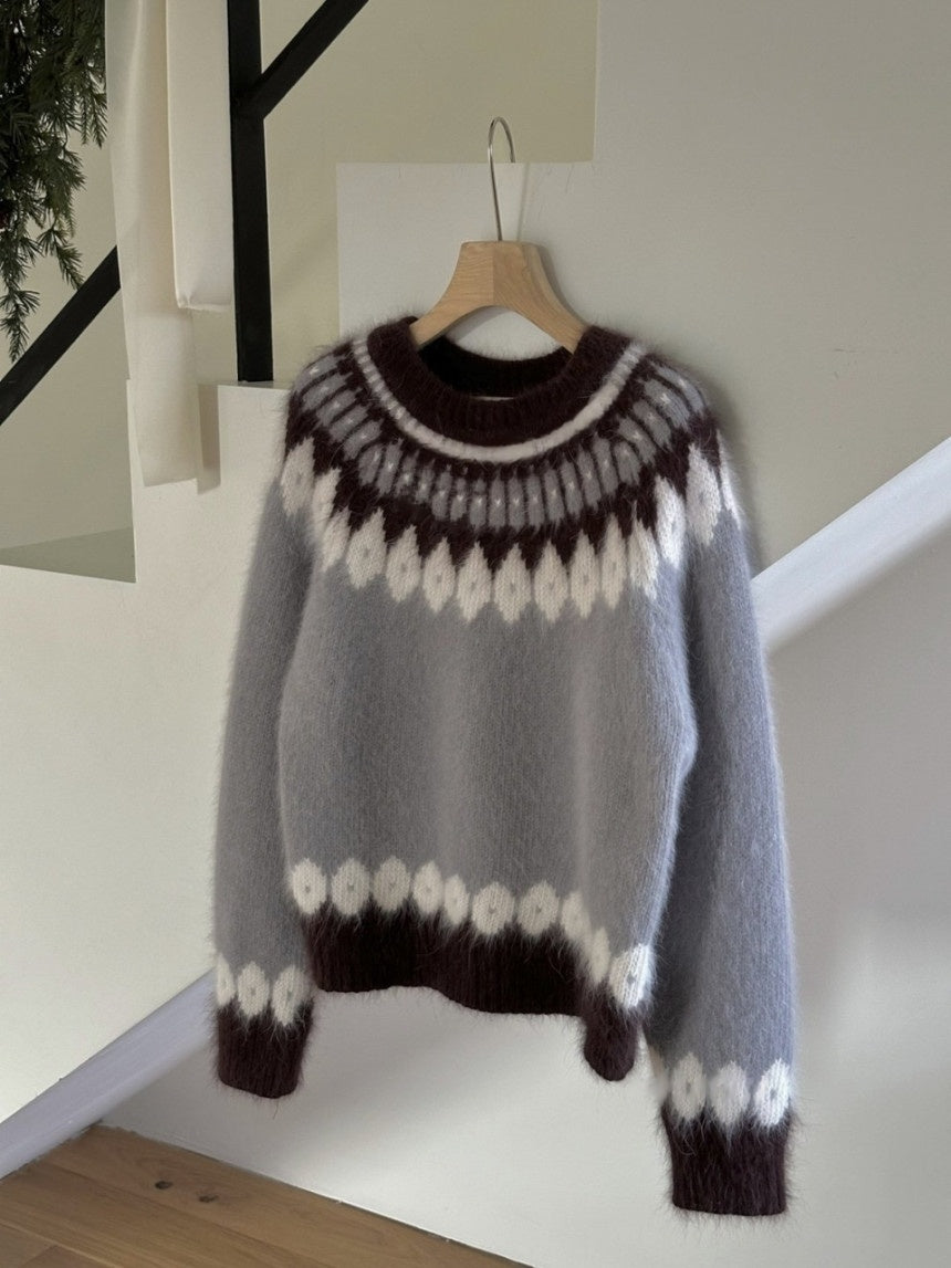 Angora Wool Nordic Sweater