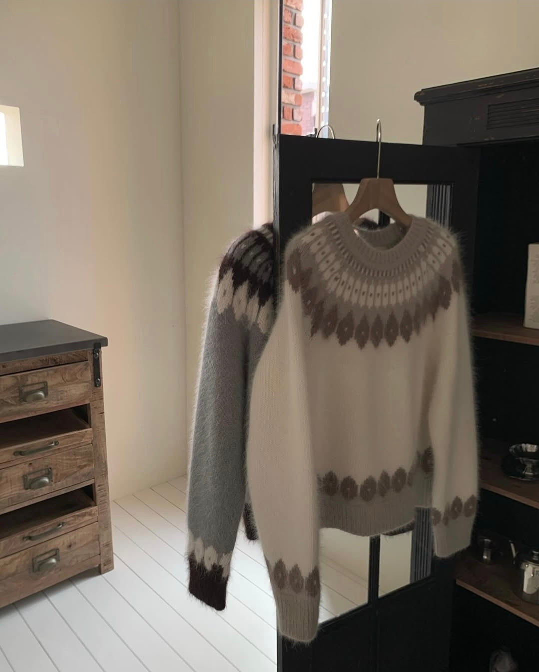 Angora Wool Nordic Sweater