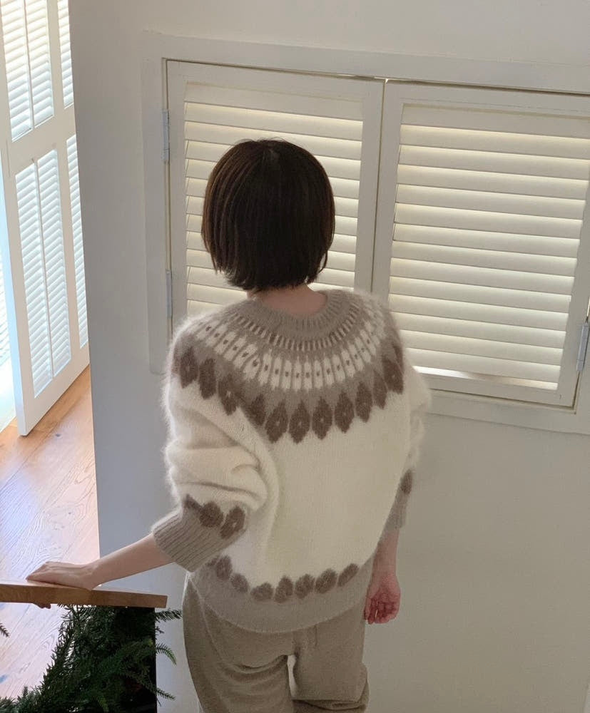 Angora Wool Nordic Sweater