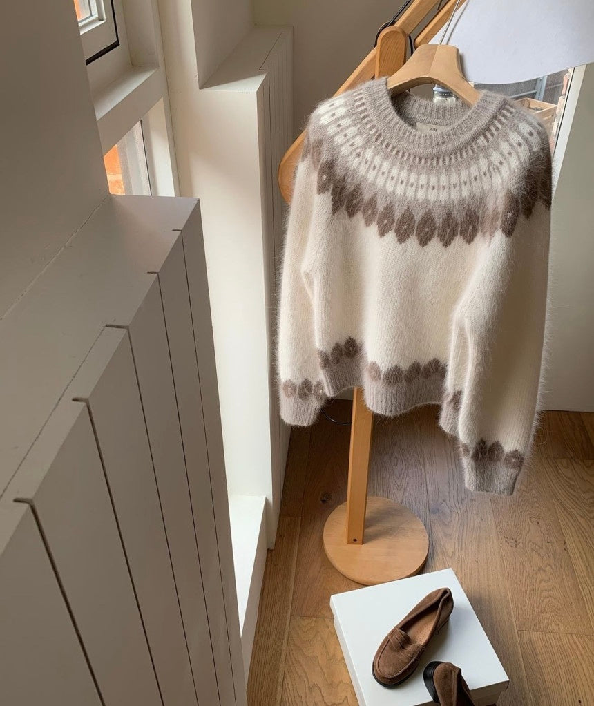 Angora Wool Nordic Sweater