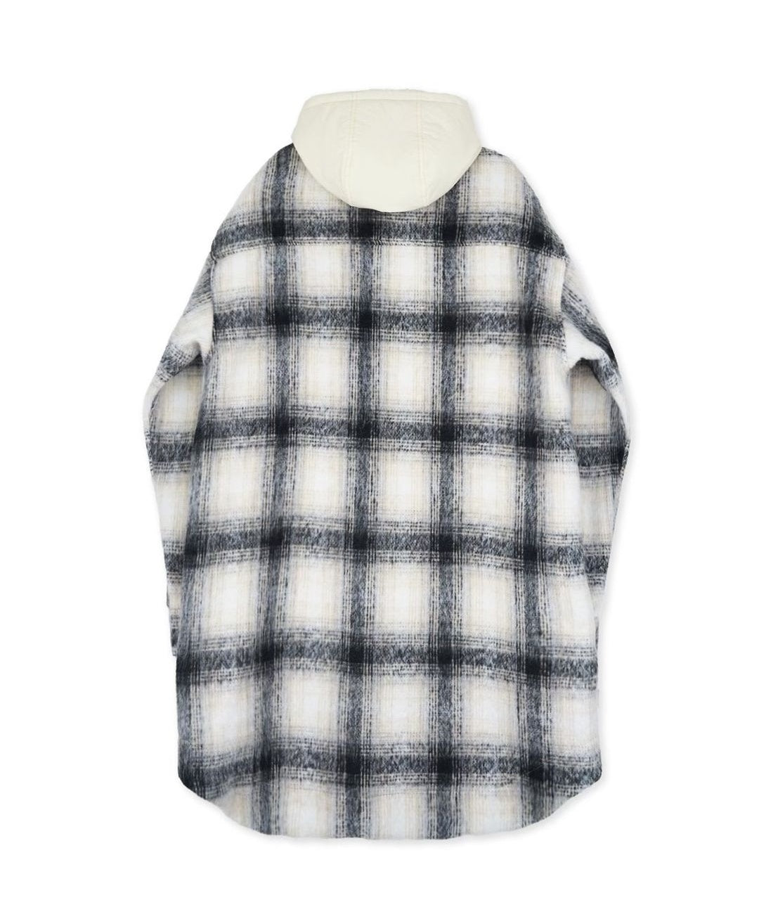 Checker Long Shacket with Light Padded Inner